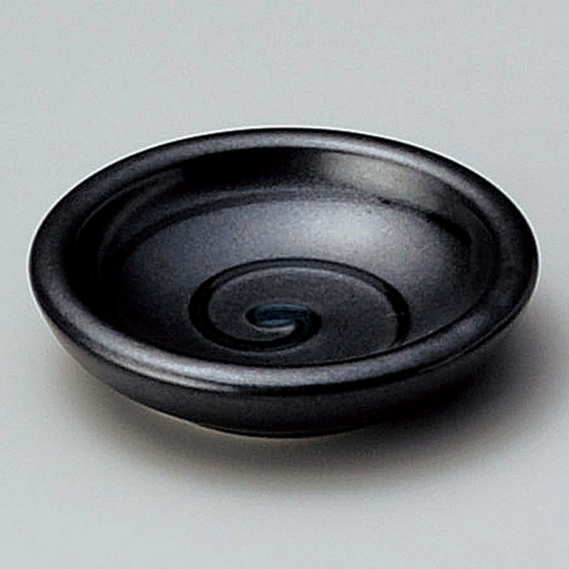 金正陶器 黒渦小皿 1個（ご注文単位1個）【直送品】