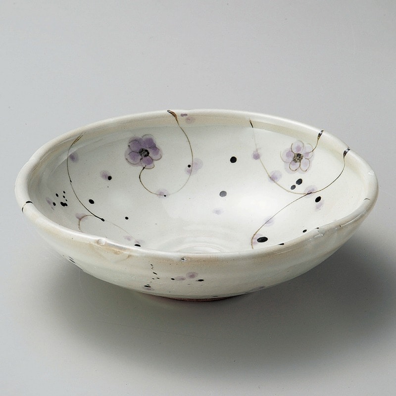 金正陶器 紫小花５.５花型鉢 1個（ご注文単位1個）【直送品】