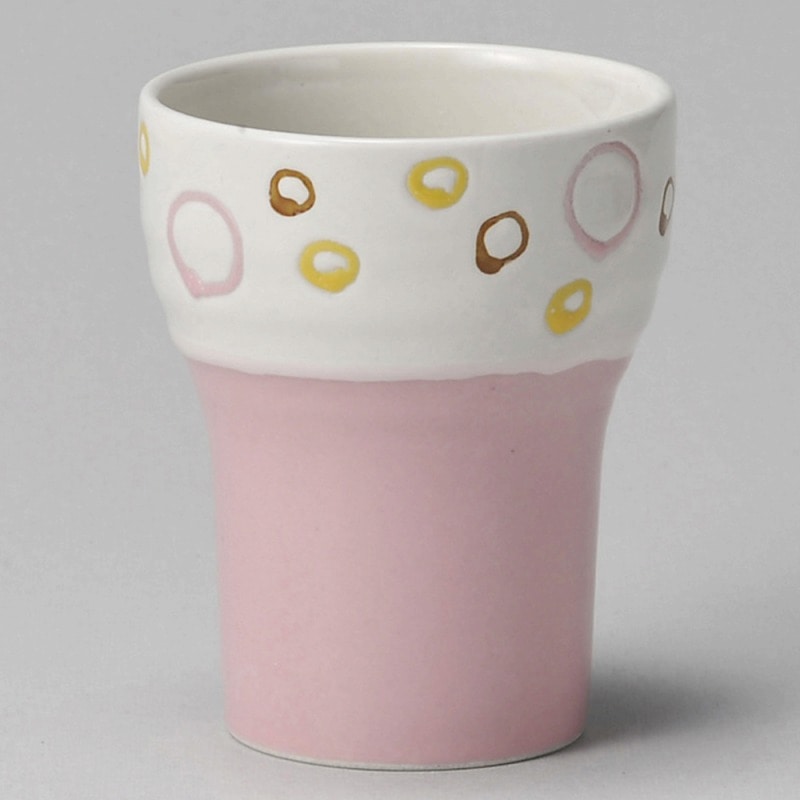 金正陶器 ピンク水玉 ゴブレット 1個（ご注文単位1個）【直送品】