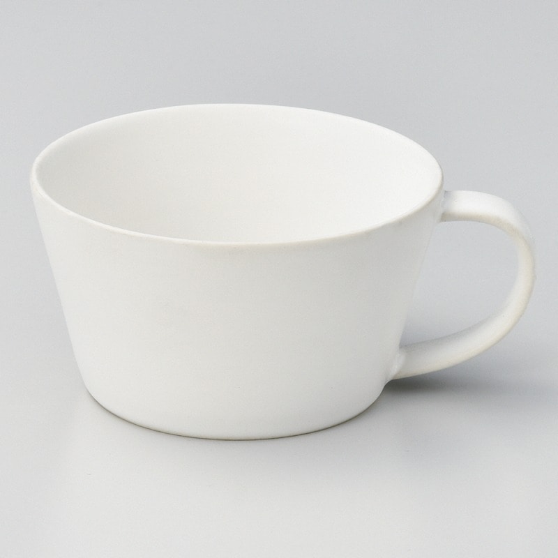 >【直送品】金正陶器 白マット スープカップ 1個（ご注文単位1個）