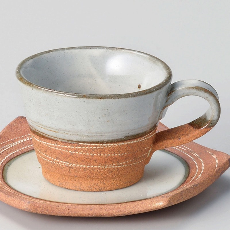 >【直送品】金正陶器 乱線彫りコーヒー碗 1個（ご注文単位1個）