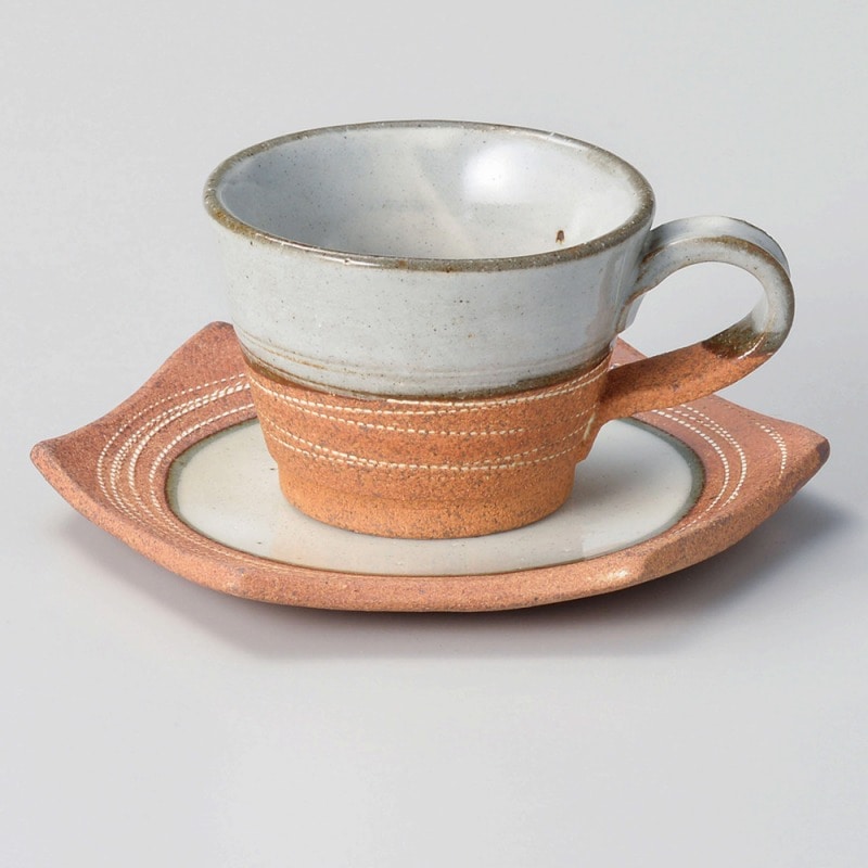 金正陶器 乱線彫りコーヒー受皿 1個（ご注文単位1個）【直送品】