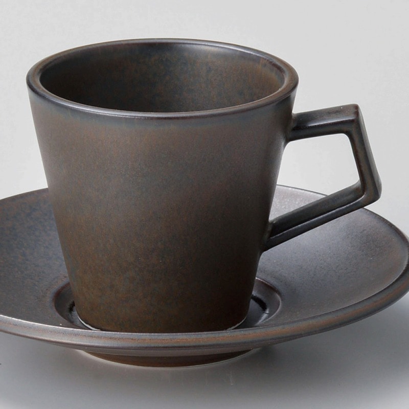 【直送品】金正陶器 ラバーブラウンコーヒー碗 1個（ご注文単位1個）