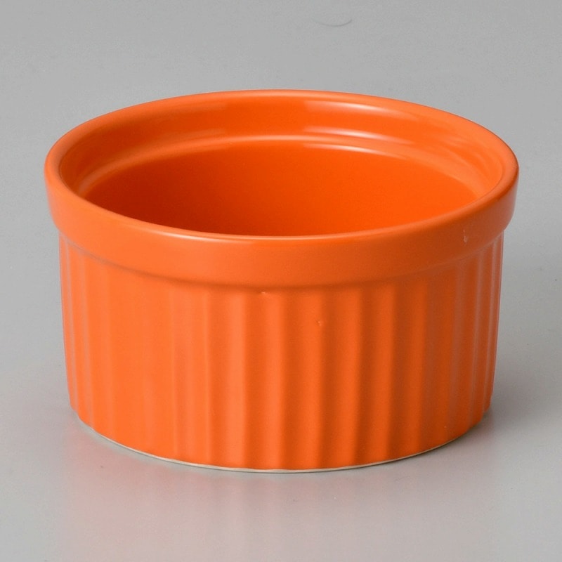【直送品】金正陶器 オレンジ４吋スフレ 1個（ご注文単位1個）