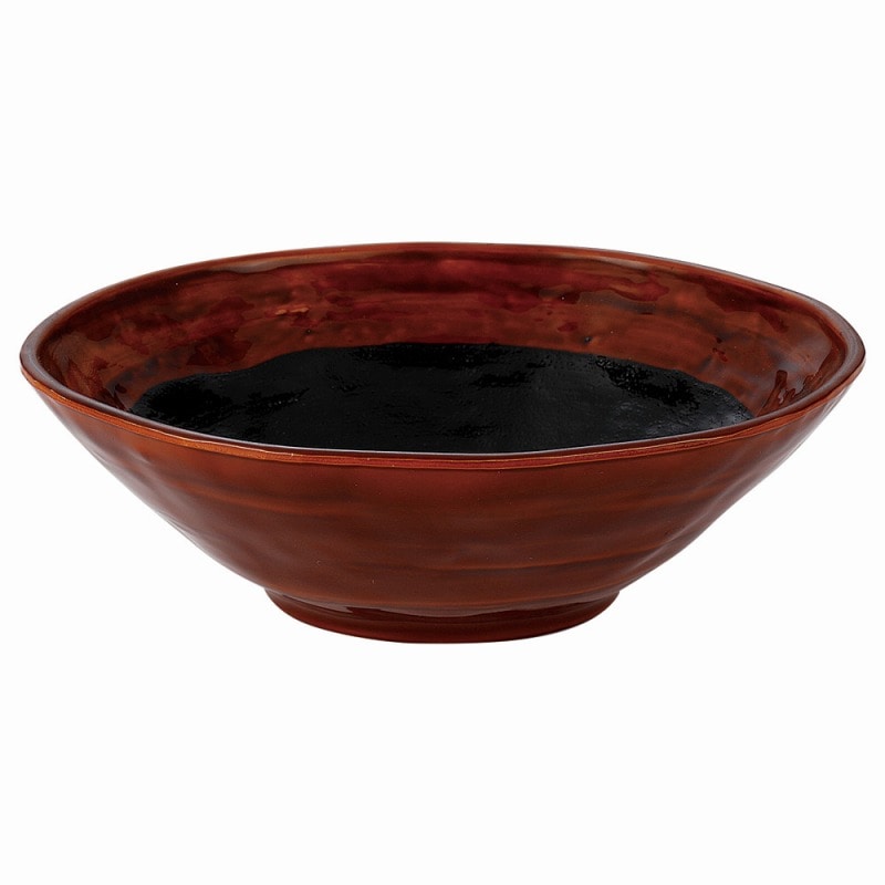金正陶器 アメ釉内黒乾漆塗１４３丸鉢 1個（ご注文単位1個）【直送品】