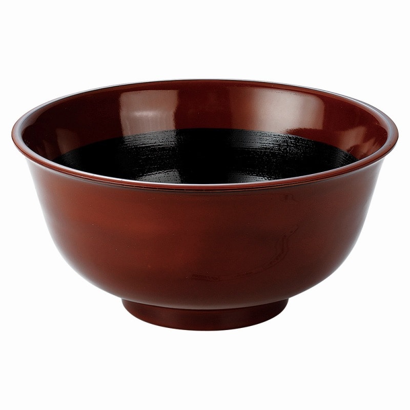 【直送品】金正陶器 アメ釉内黒乾漆塗１７４深麺鉢 1個（ご注文単位1個）