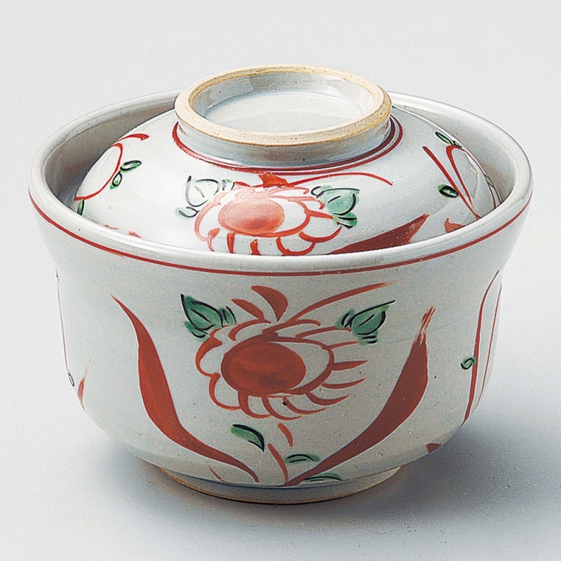 金正陶器 赤絵花鳥円菓子碗 1個（ご注文単位1個）【直送品】