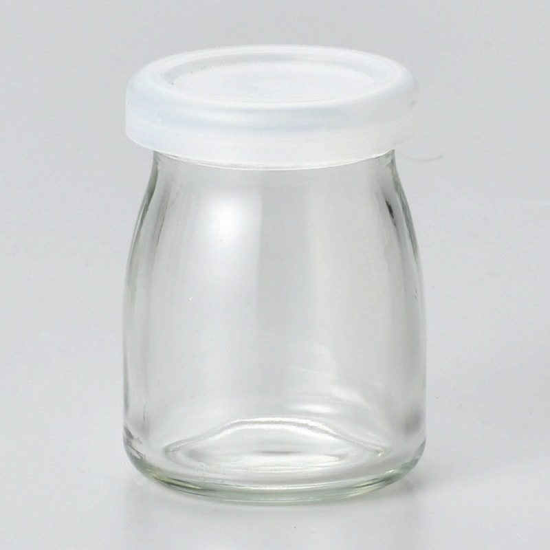 金正陶器 蓋付デザート瓶ヨーグルト（ガラス） 1個（ご注文単位1個）【直送品】