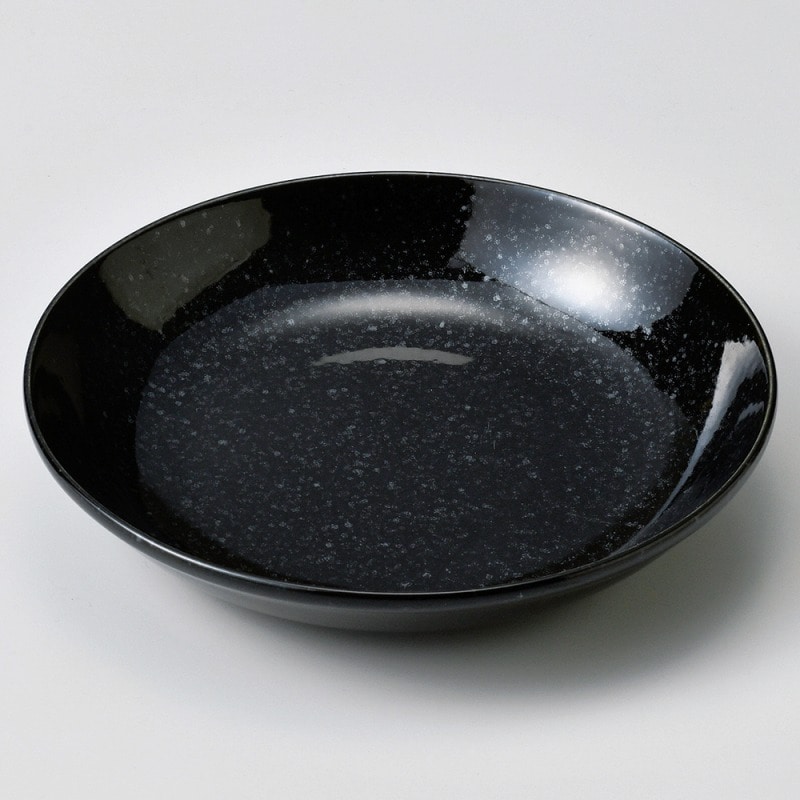 【直送品】金正陶器 黒御影１９㎝深皿（メタ） 1個（ご注文単位1個）