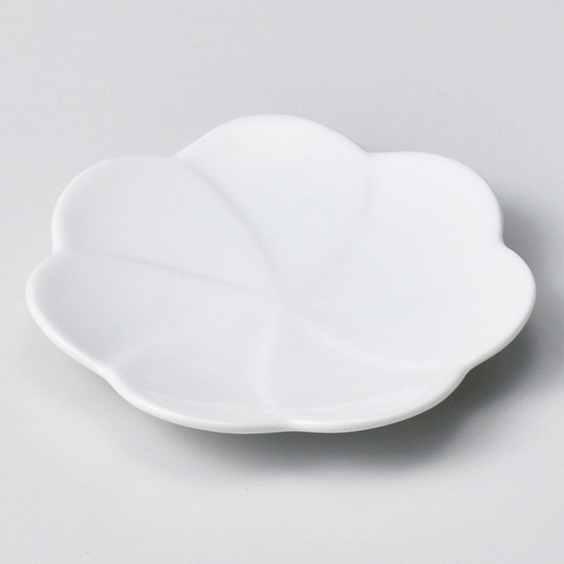 【直送品】金正陶器 白磁花あおい１１㎝小皿 1個（ご注文単位1個）
