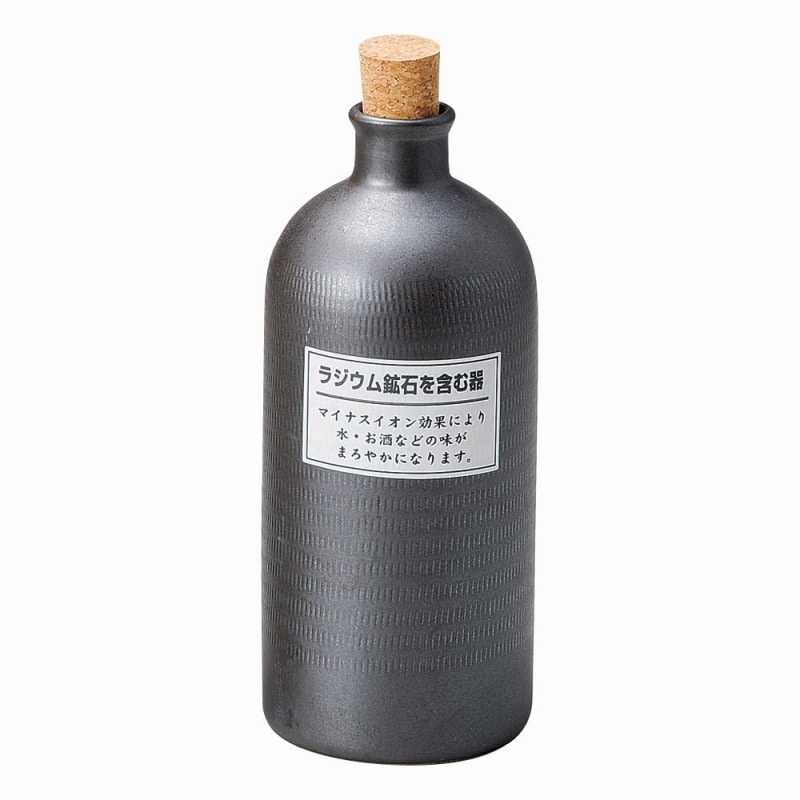 【直送品】金正陶器 ラジウムボトル黒短 1個（ご注文単位1個）