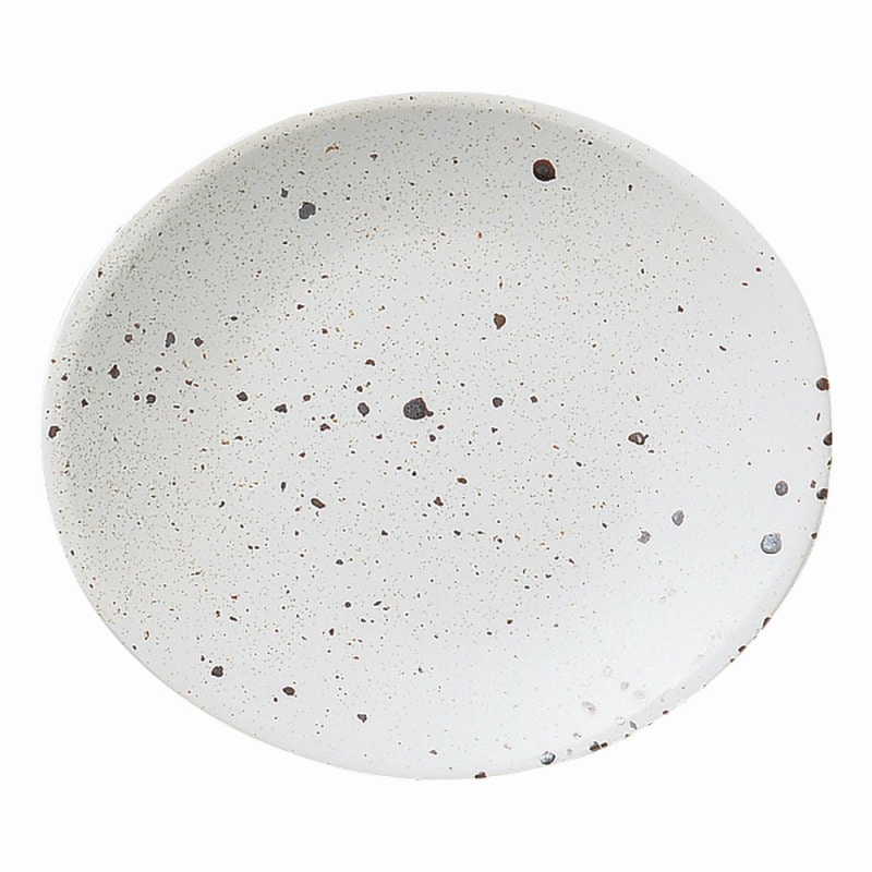 金正陶器 白斑点楕円受皿 1個（ご注文単位1個）【直送品】