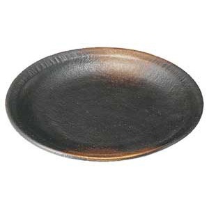 金正陶器 焼締４.５丸皿（リム付） 1個（ご注文単位1個）【直送品】