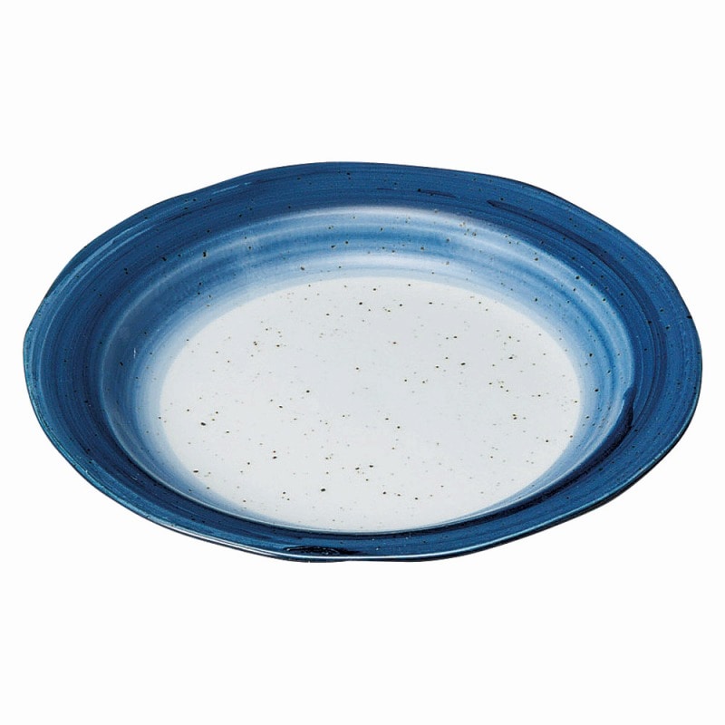金正陶器 藍彩ツバ付６.５皿 1個（ご注文単位1個）【直送品】