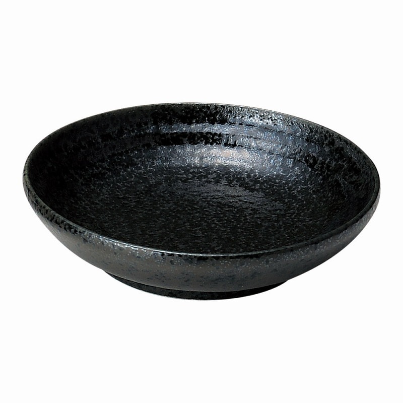 金正陶器 ゆらり黒結晶３.３寸深皿 1個（ご注文単位1個）【直送品】