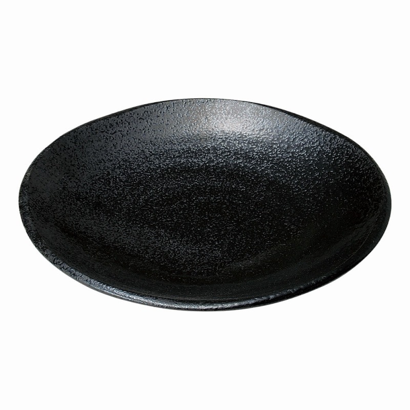 金正陶器 ゆらり黒結晶５.５寸皿 1個（ご注文単位1個）【直送品】