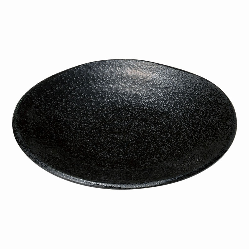 金正陶器 ゆらり黒結晶４.５寸皿 1個（ご注文単位1個）【直送品】