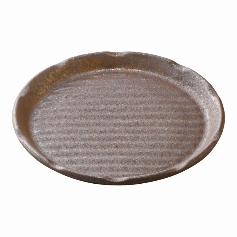 金正陶器 機能食器１６㎝串皿 赤茶備前 1個（ご注文単位1個）【直送品】