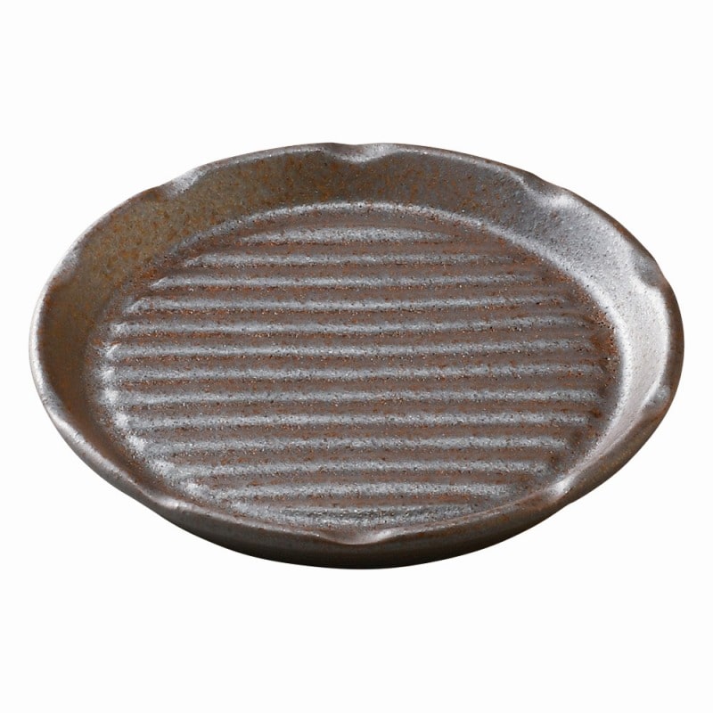 金正陶器 機能食器１４㎝串皿 赤茶備前 1個（ご注文単位1個）【直送品】
