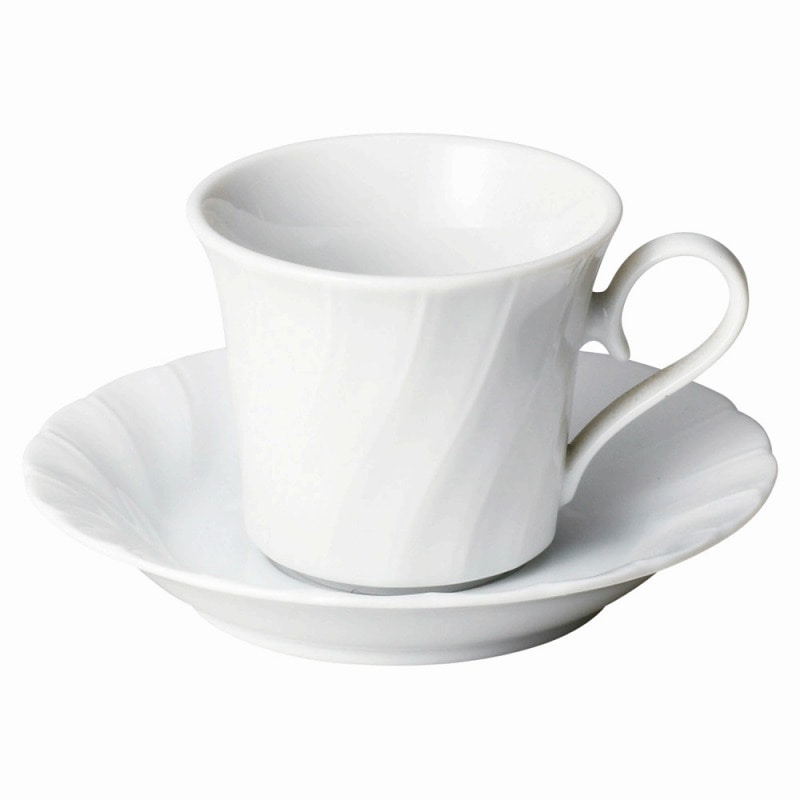 金正陶器 シェルホワイトコーヒー受皿 1個（ご注文単位1個）【直送品】