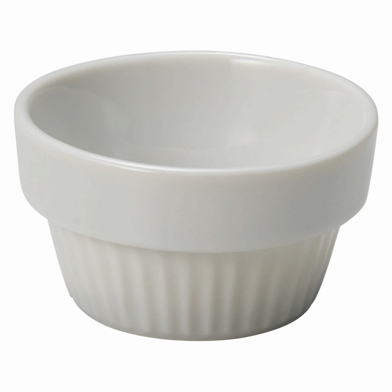 金正陶器 オーブンレンジウェア６㎝スタックスフレ白 1個（ご注文単位1個）【直送品】