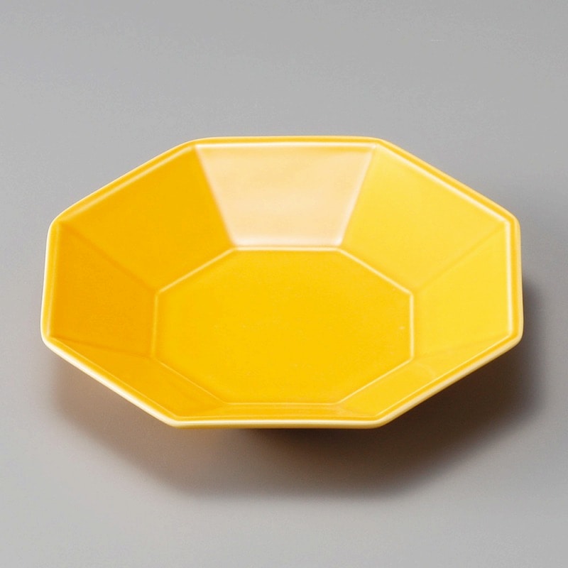 金正陶器 黄釉 6.0八角皿 1個（ご注文単位1個）【直送品】