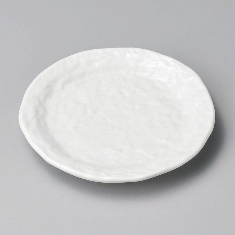 金正陶器 白荒石目17ｃｍ丸皿 1個（ご注文単位1個）【直送品】
