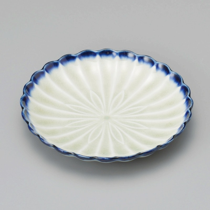 >【直送品】金正陶器 藍流花型5.0皿 1個（ご注文単位1個）