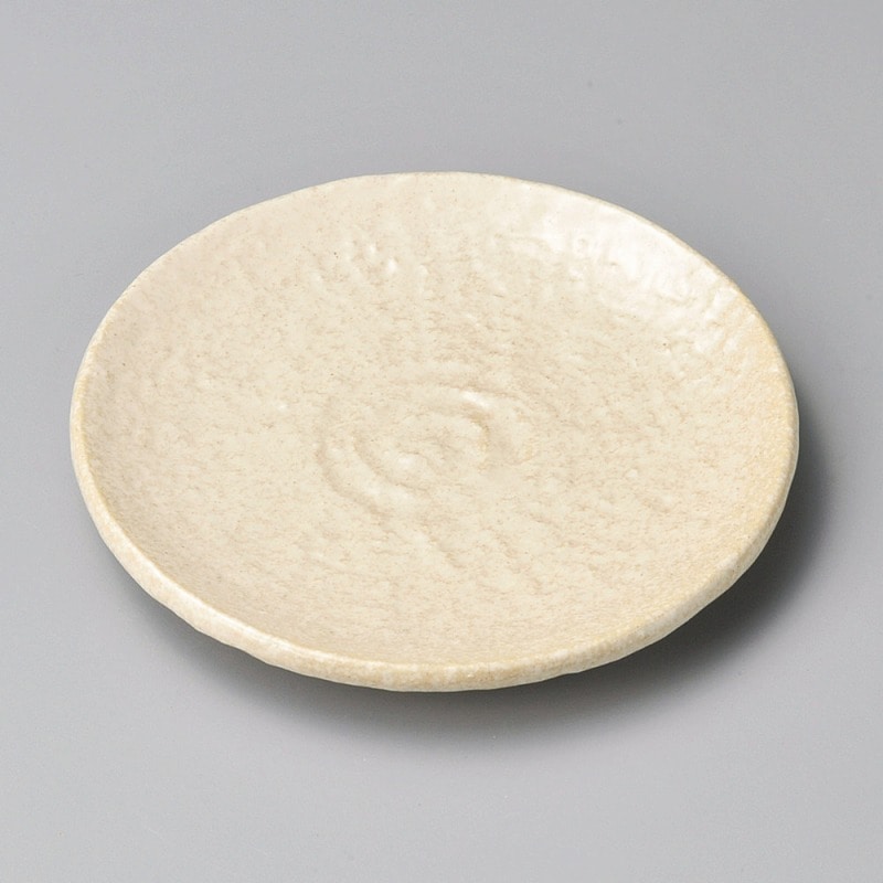 金正陶器 ﾎﾜｲﾄ(石目)5.0丸皿 1個（ご注文単位1個）【直送品】