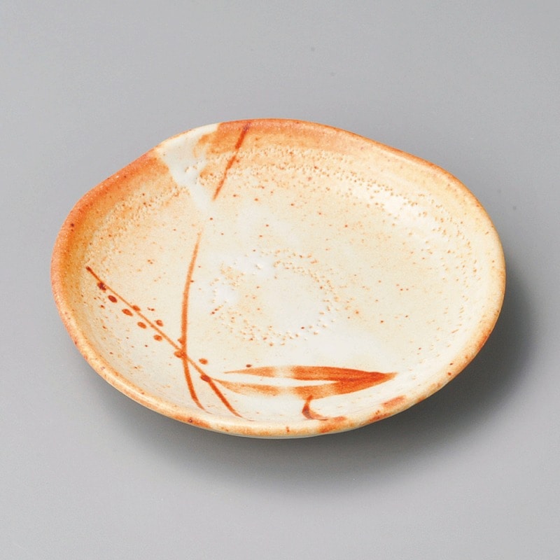 金正陶器 白志野芦菊型5.0皿 1個（ご注文単位1個）【直送品】