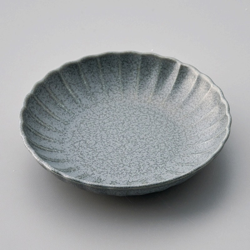 金正陶器 ｱｯｼｭｸﾞﾚｰ菊型取皿 1個（ご注文単位1個）【直送品】