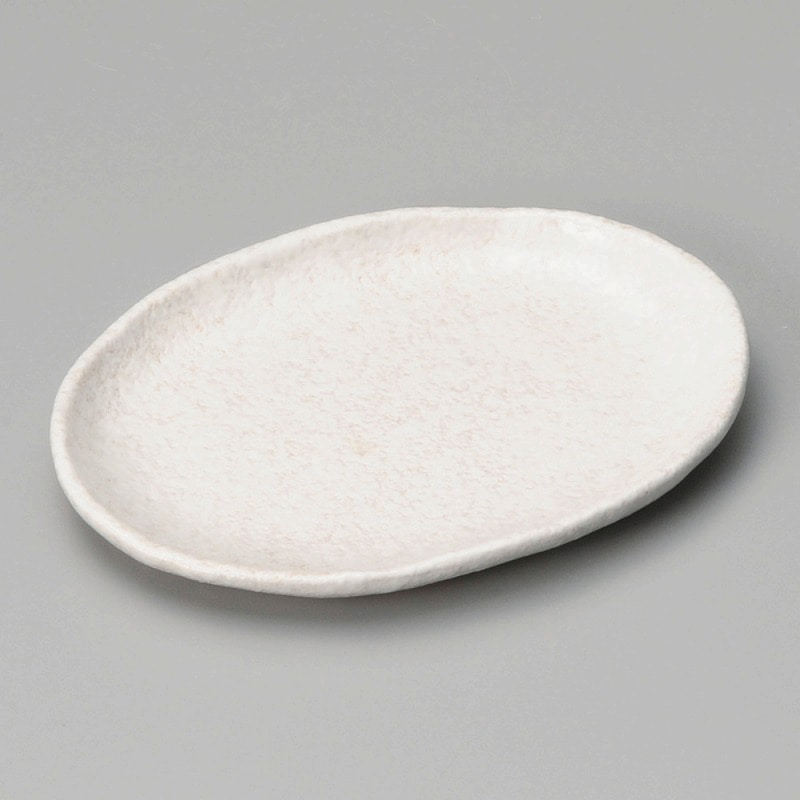 金正陶器 露(白)小判皿 1個（ご注文単位1個）【直送品】