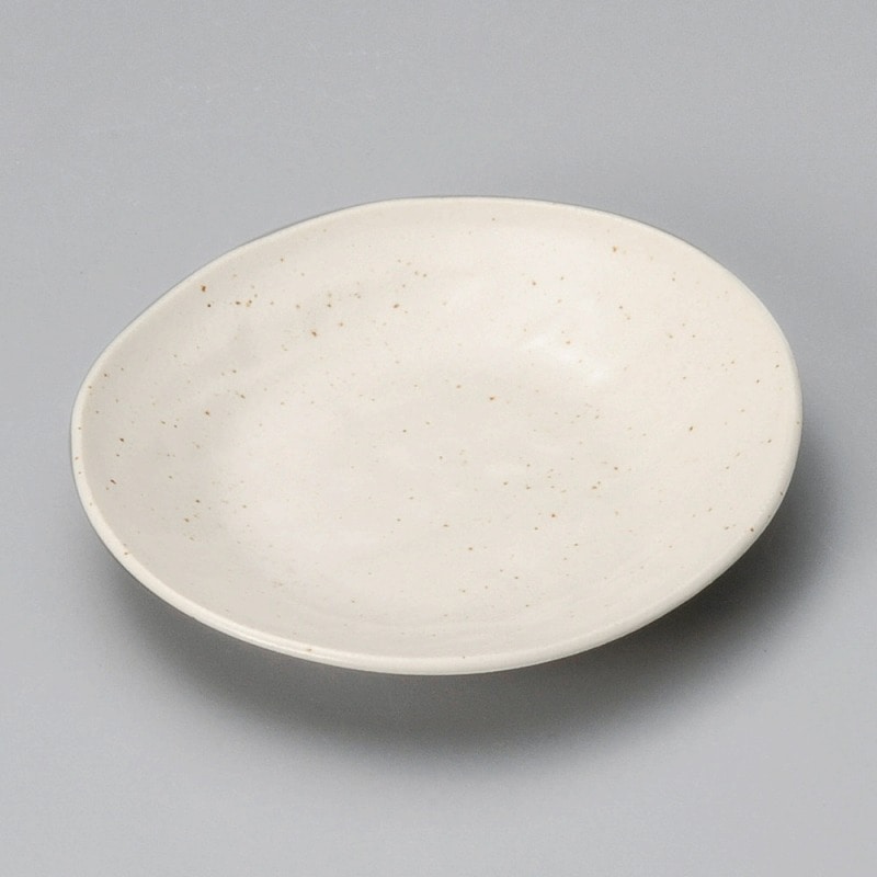 【直送品】金正陶器 粉引ｿｷﾞ楕円4.0皿 1個（ご注文単位1個）