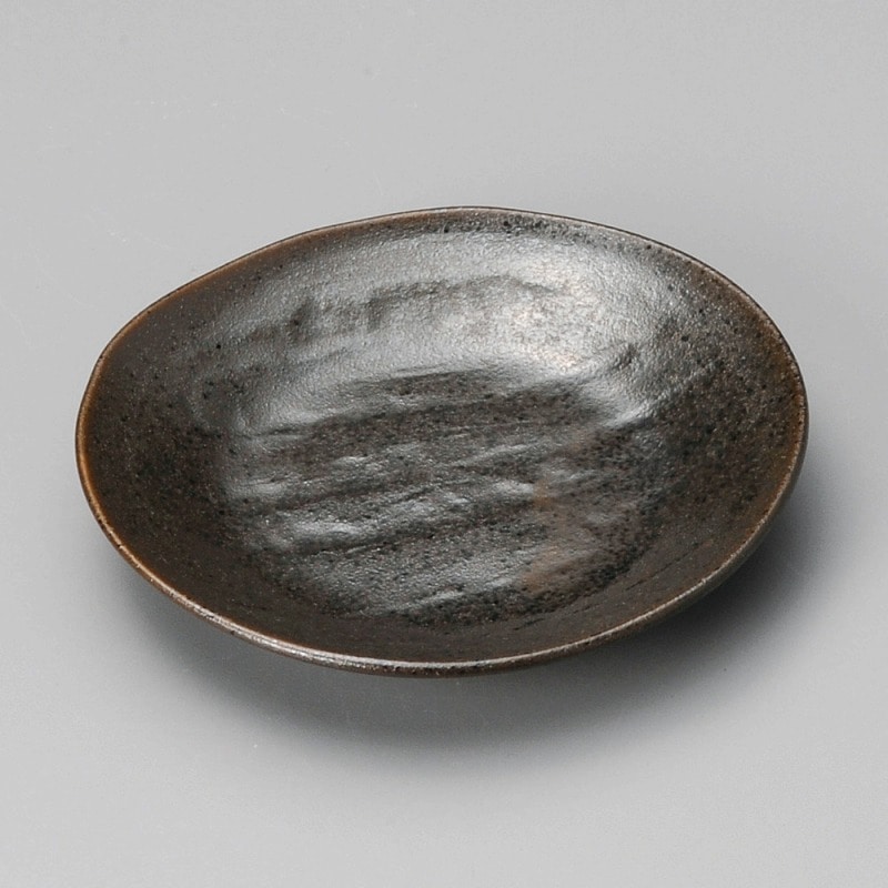 金正陶器 黒点ｿｷﾞ楕円4.0皿 1個（ご注文単位1個）【直送品】