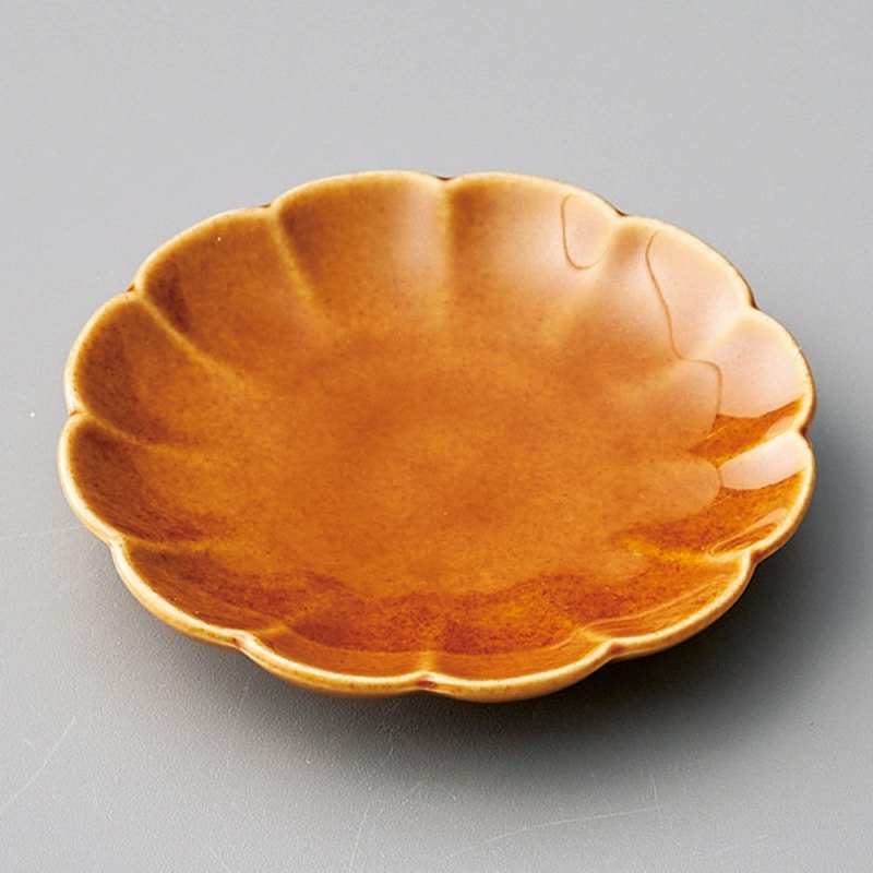金正陶器 ﾌﾞﾗｳﾝ丸ﾘﾝｶ小皿 1個（ご注文単位1個）【直送品】