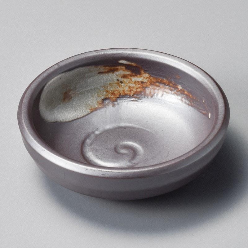 金正陶器 ｻﾋﾞ白刷毛深小皿 1個（ご注文単位1個）【直送品】
