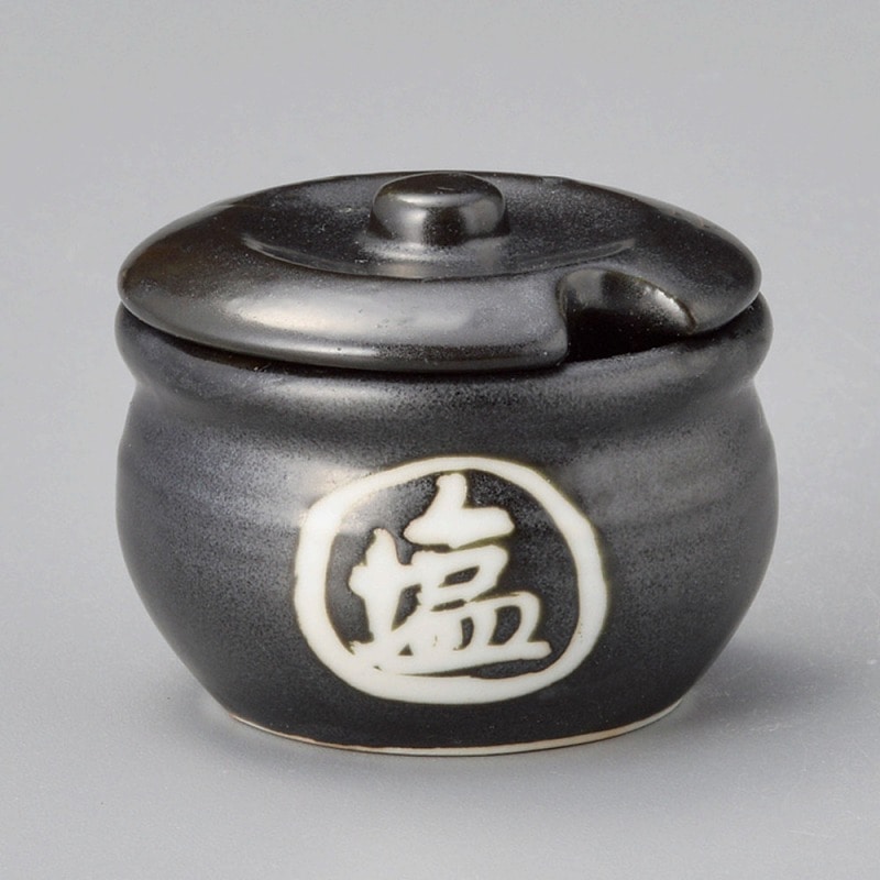 【直送品】金正陶器 ｶﾒ型塩入(黒) 1個（ご注文単位1個）