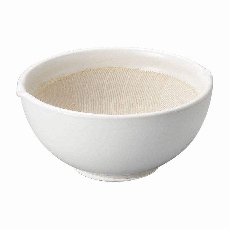 >【直送品】金正陶器 白釉波紋丸型すり鉢3.5号 1個（ご注文単位1個）