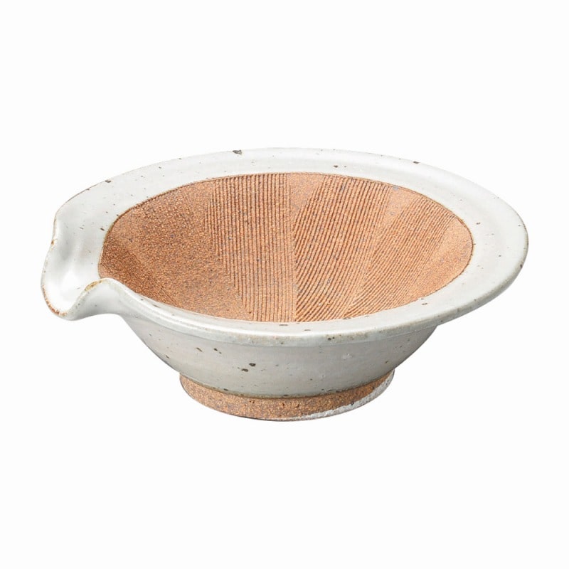 金正陶器 粉引花型4.5すり小鉢 1個（ご注文単位1個）【直送品】