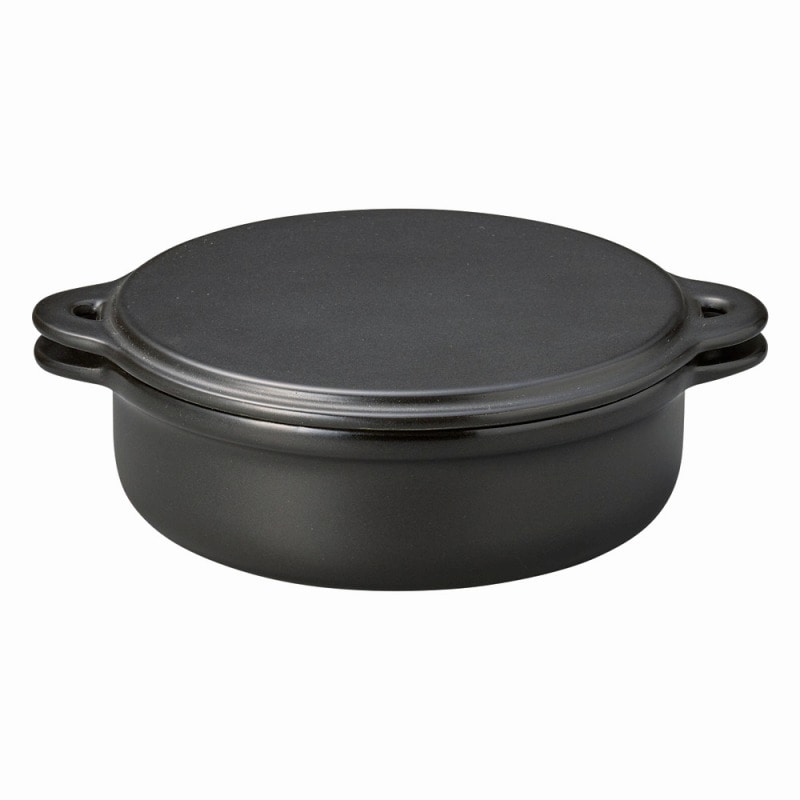 >【直送品】金正陶器 PETRA･黒ｵｰﾌﾞﾝ･ご飯鍋･2合用 1個（ご注文単位1個）