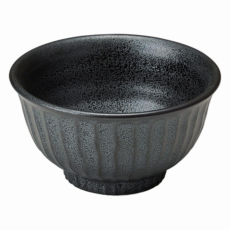 金正陶器 黒御影　しのぎ5.5丼 1個（ご注文単位1個）【直送品】