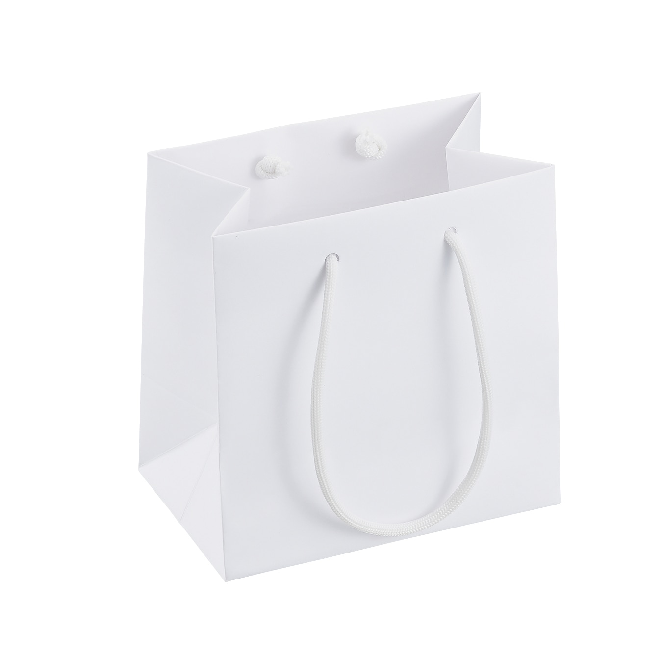 SPB-02-WH ショッパー袋Ｍサイズホワイト　環境配慮素材 10枚/束 （ご注文単位2束）【直送品】