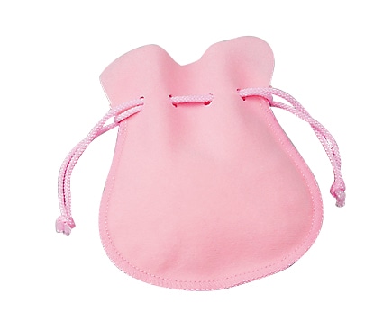 PO-02-L-PINK スエード巾着ポーチＬサイズ　ピンク 50枚/束 （ご注文単位1束）【直送品】