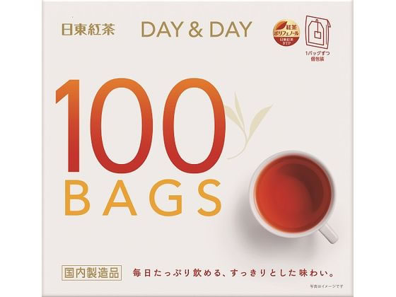 日東紅茶 紅茶ティーバッグ DAY&DAY 100バッグ入 1箱※軽（ご注文単位1箱)【直送品】