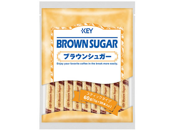 キーコーヒー スティックブラウンシュガー 3g×20本 1個※軽（ご注文単位1個)【直送品】