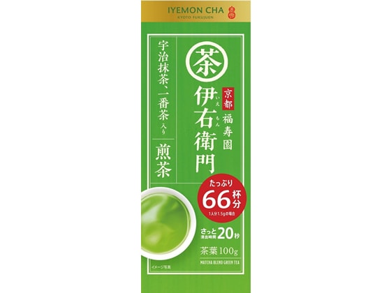 宇治の露製茶 伊右衛門抹茶入り煎茶 100g 1袋※軽（ご注文単位1袋)【直送品】