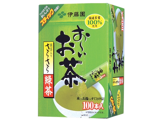 伊藤園 お～いお茶 さらさら抹茶入り緑茶 スティック 100本 1箱※軽（ご注文単位1箱)【直送品】