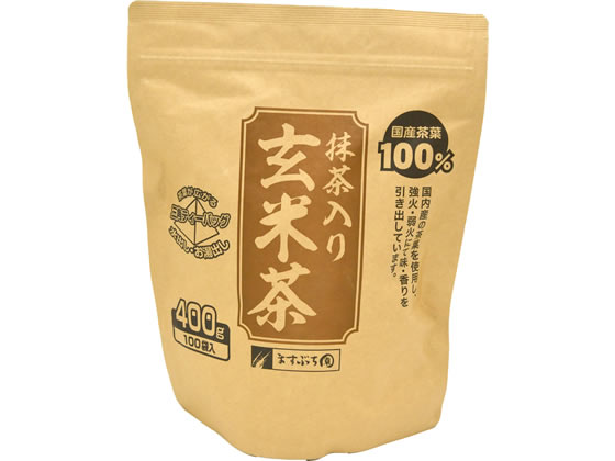 ますぶち園 オキロン三角ティーバッグ 抹茶入り玄米茶 100P 1パック※軽（ご注文単位1パック)【直送品】