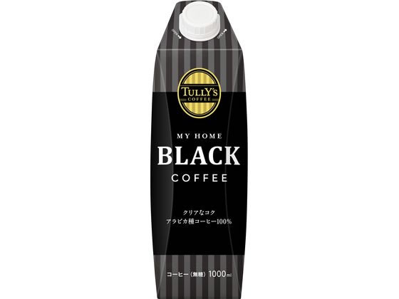 伊藤園 TULLY’S COFFEE BLACK 1L 1本※軽（ご注文単位1本)【直送品】