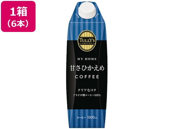 >伊藤園 TULLY’S COFFEE 微糖 1L×6本 1箱※軽（ご注文単位1箱)【直送品】